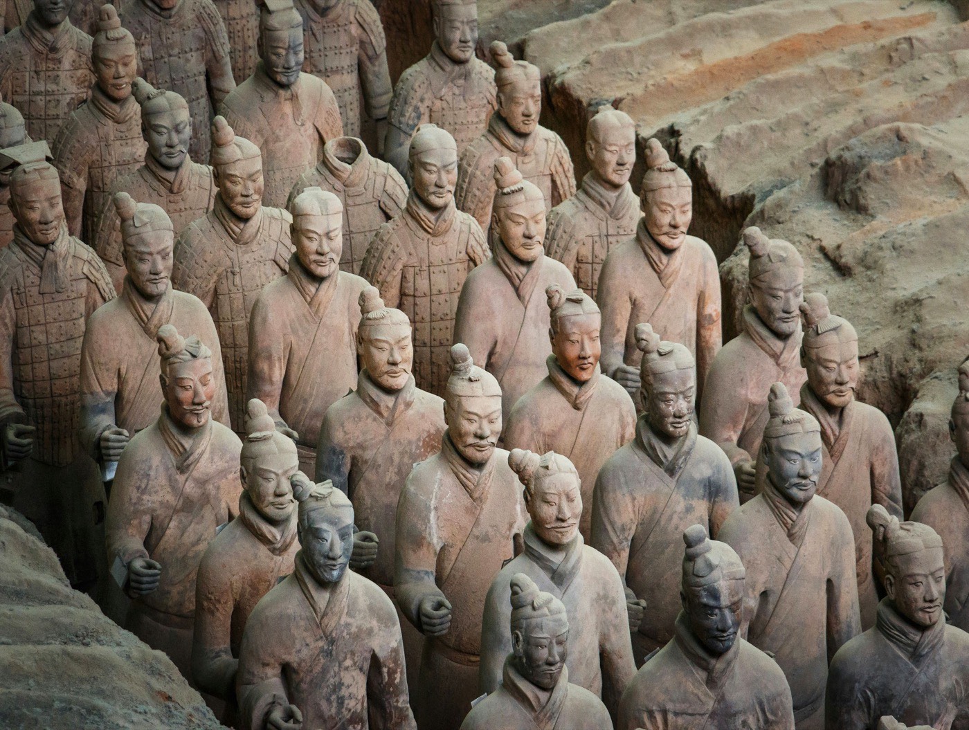 Terracotta Warriors In Xian China.