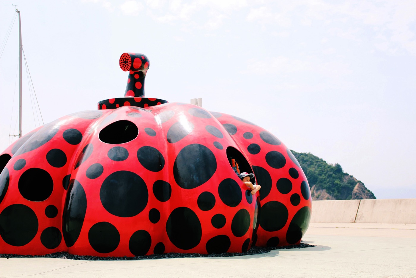 Yayoi Kusamas Iconic Red Pumpkin At Miyanoura Port