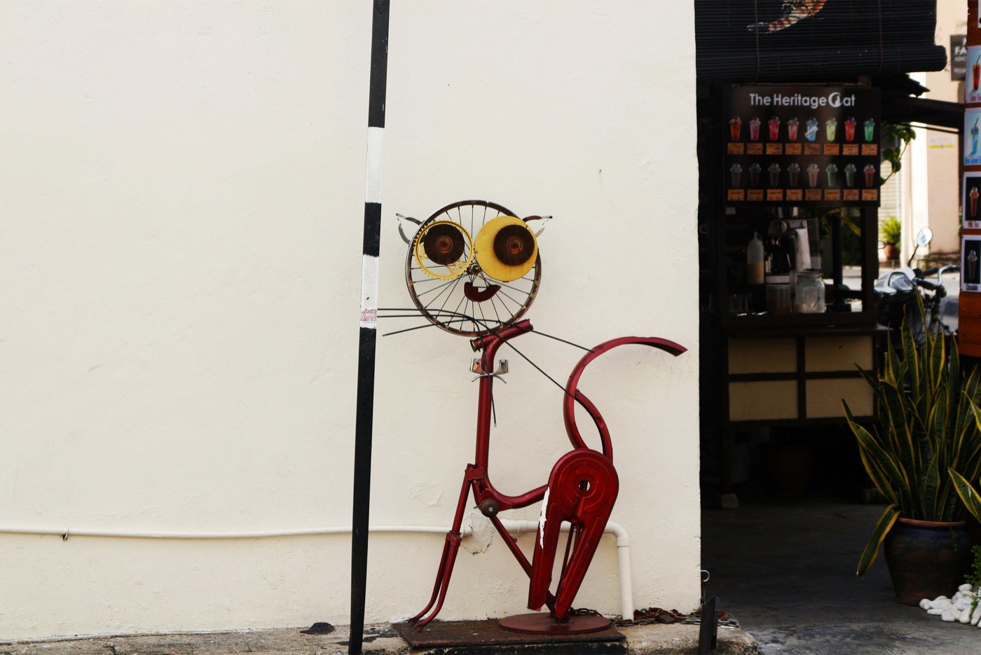 Quirky Bicycle Sculpture In Penang Street