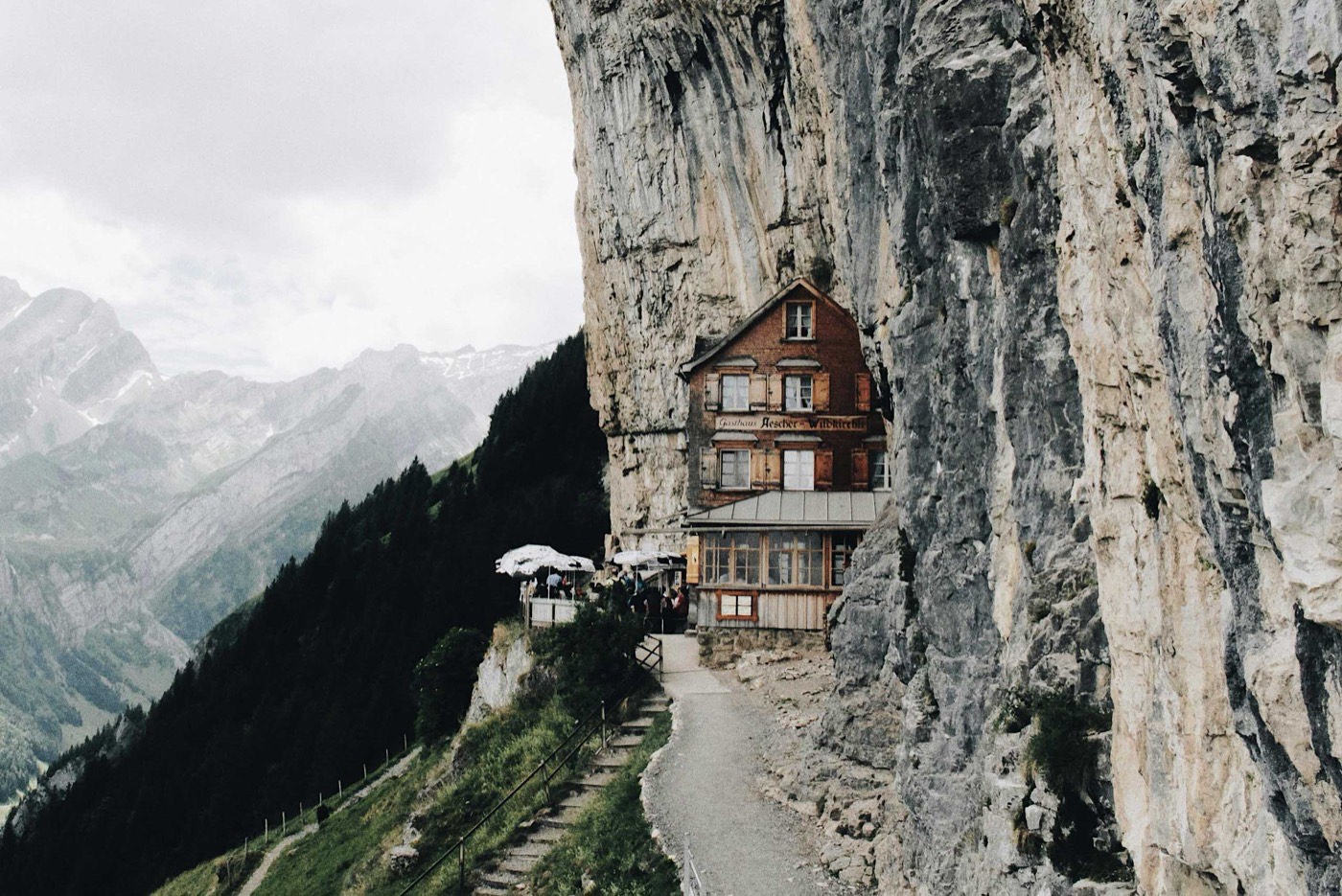 Restaurant On Mountain Side